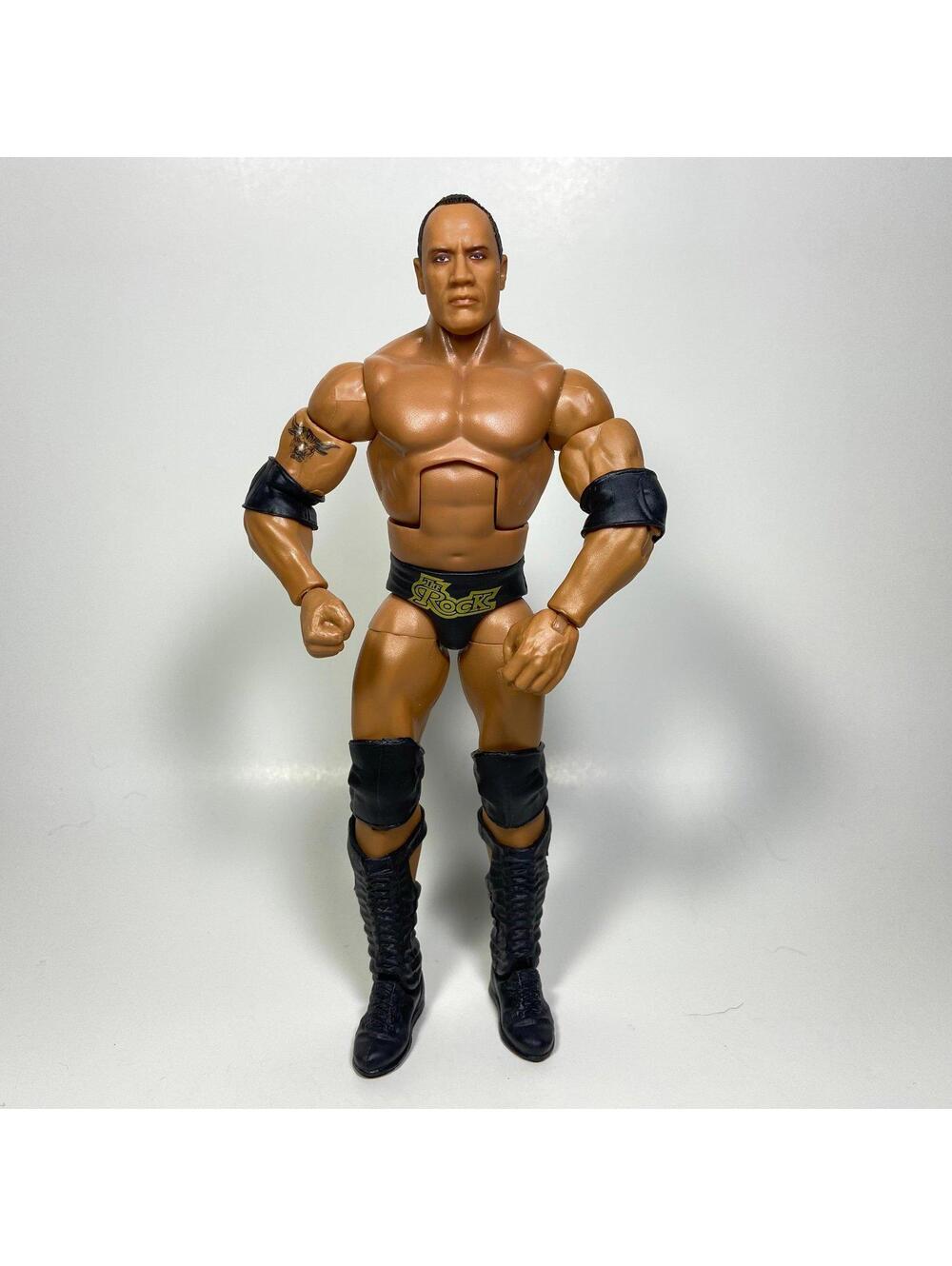 7" Mattel WWE Elite WrestleMania 39 The Rock Figure - INCOMPLETE